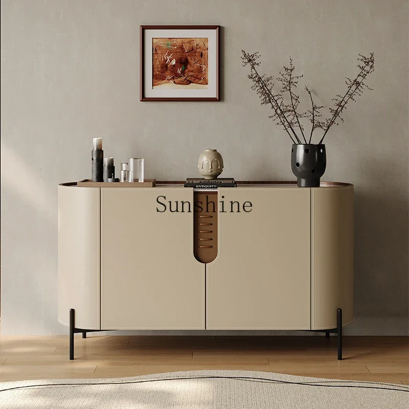 

Modern simple small apartment creative wall integrated storage cabinet