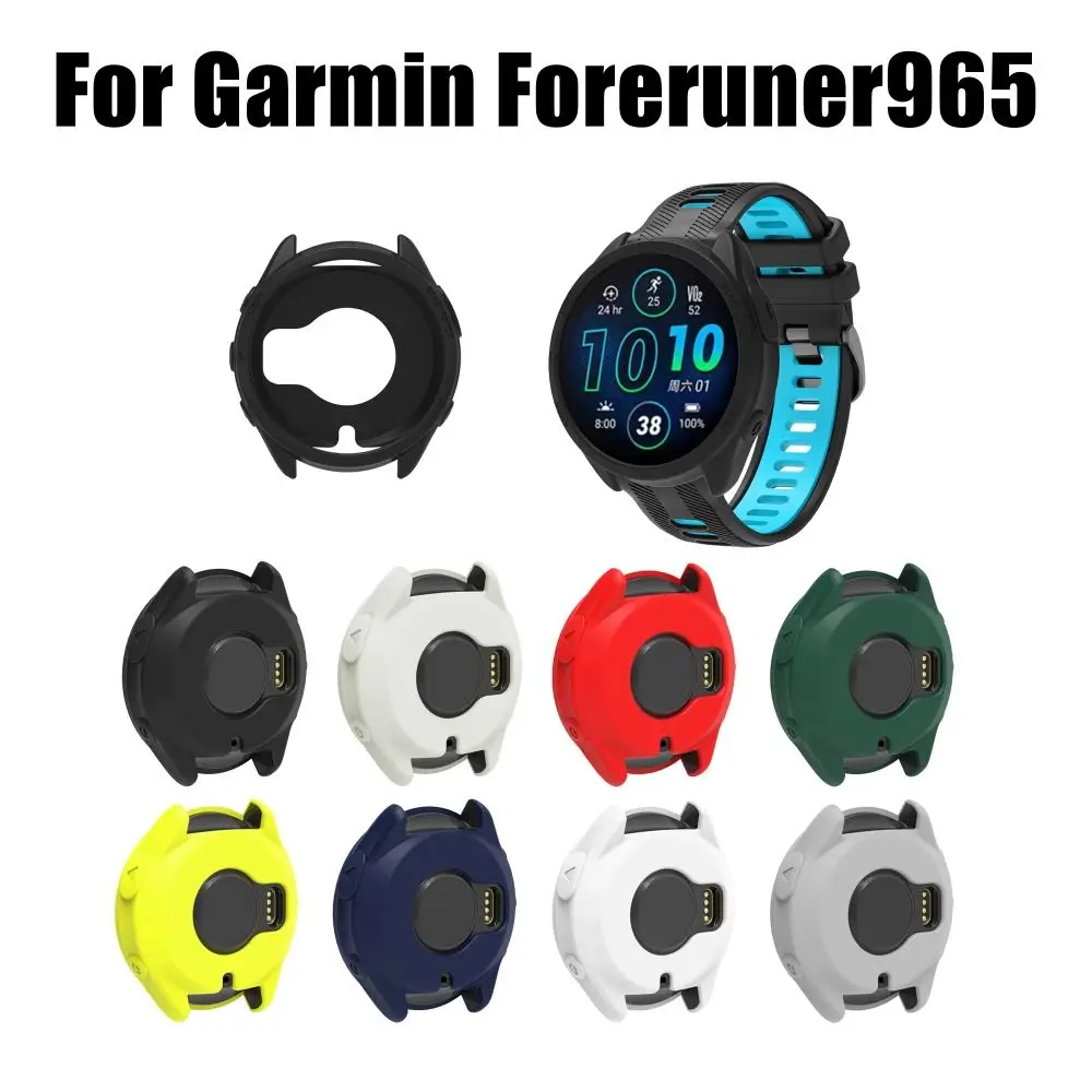 Silicone Protector Case Shockproof Colorful Shell Bumper Frame Scratch-resistant Fall Prevention for Garmin Foreruner965