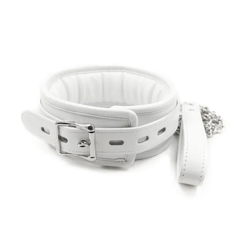 High Quality Sponge Metal Chain Handcuffs Ankle Cuff Collar BDSM Bondage Sex Toy Kit Restraints BDSM Bondage Adults Sex Products view 4