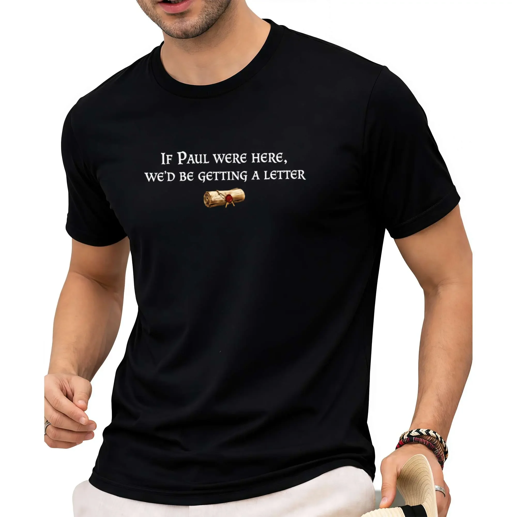 Funny Long Sleeve Sweatshirt with 'If Paul Were Here We'd Be Getting a Letter' Quote – Humorous and Cozy