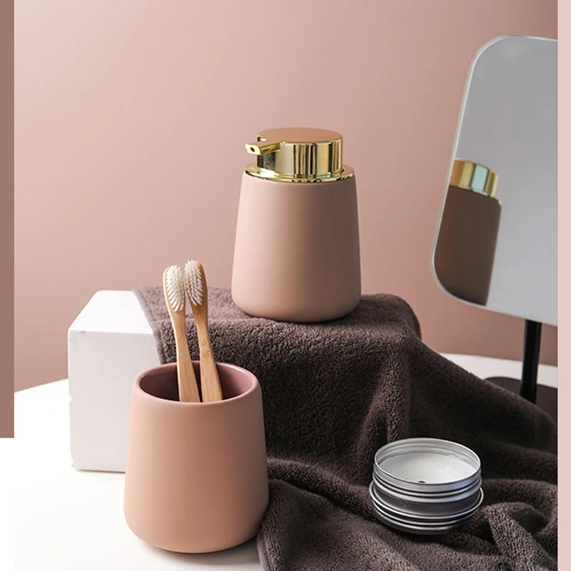 Badezimmer Keramik flasche Hand brause Gel Bad zubehör