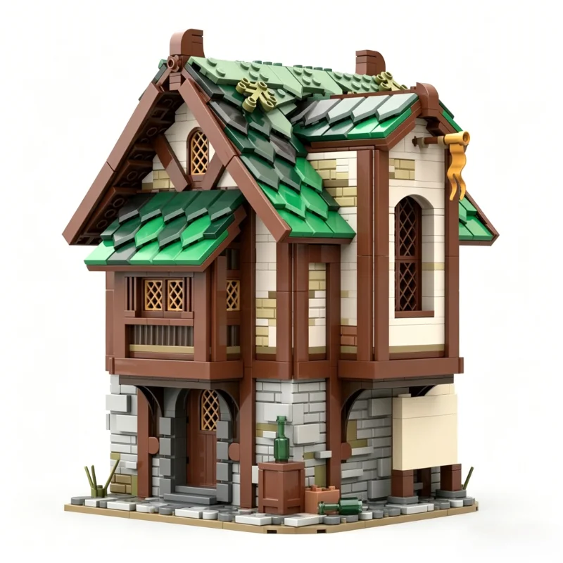 1688 PCS Customize Medieval Tax Office Modular Building Blocks Model Custom Puzzle DIY Assembly Educational Toy Christmas Gifts