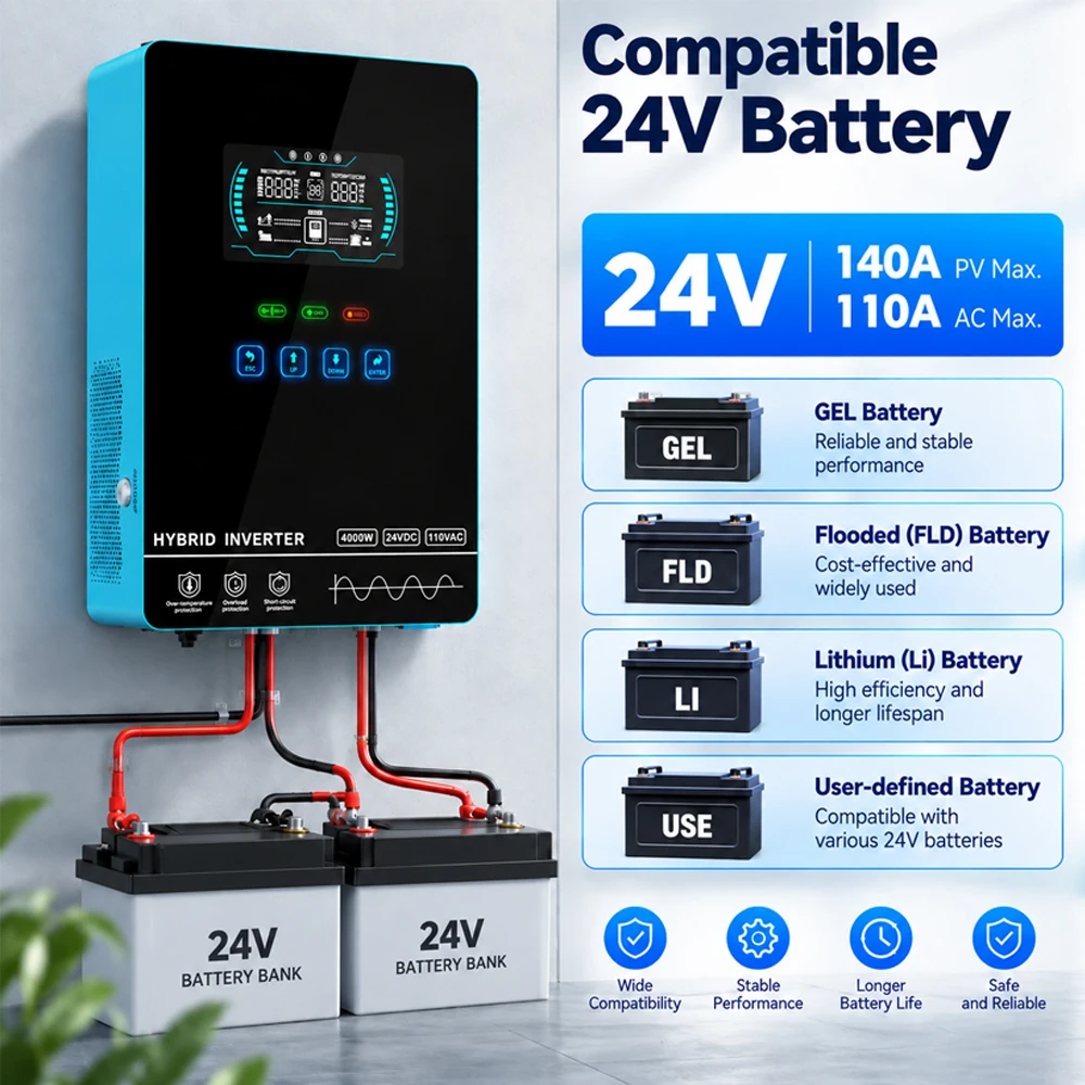 Inverter Surya Hibrida 4000W d - Resin Vat ulasan dan harga