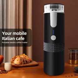 Electric Mini Coffee Machine, Portable Espresso Machine - Mini Coffee Maker with Built-in Battery for Outdoor Travel, Office Use