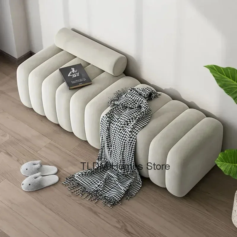 

Luxury Shoe Changing Stool Household Living Room Furniture Doorway Bench Bedroom Bed End Stools Cloakroom Sofa Ottomans m