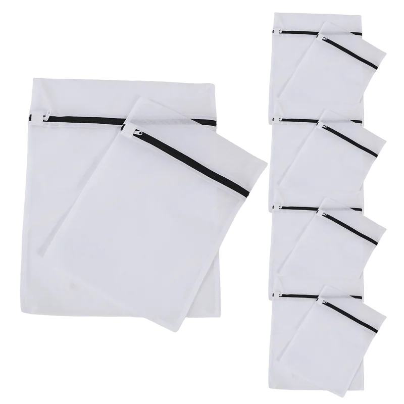 10 sacos de lavanderia para máquina de lavar, sacos de malha com zíper, sacos de lavanderia para blusas, sutiãs, meias (5S + 5L) QUENTE!