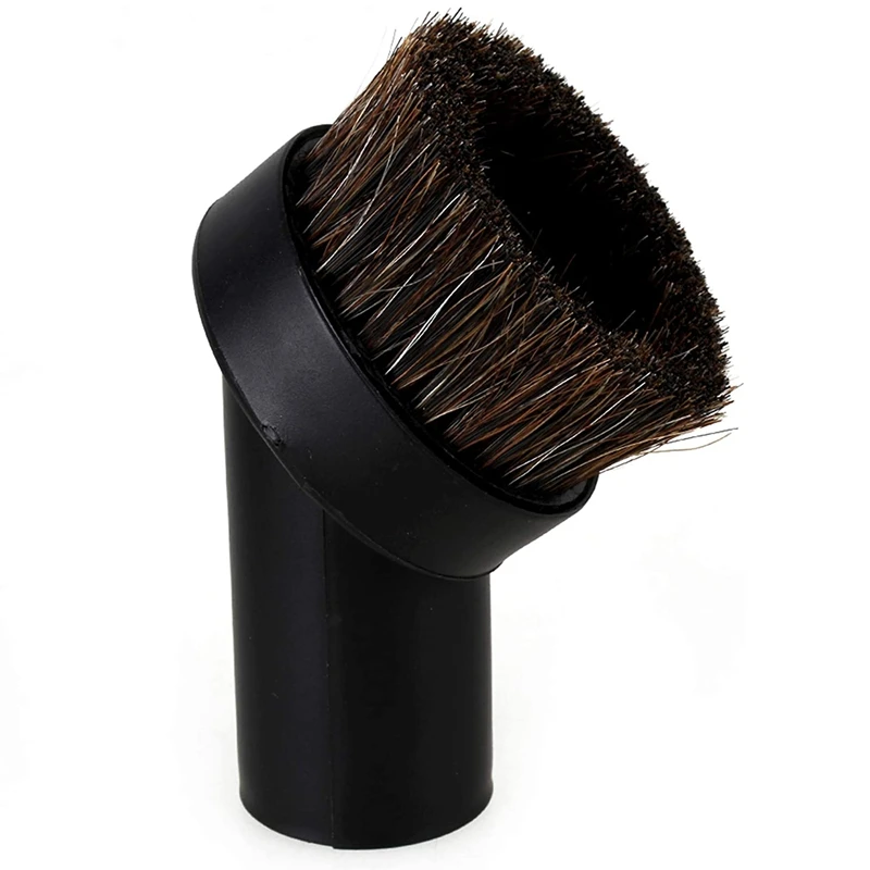 32Mm Round Dust Brush, Black Horse Hair Vacuum Cleaner Attachment Replacement