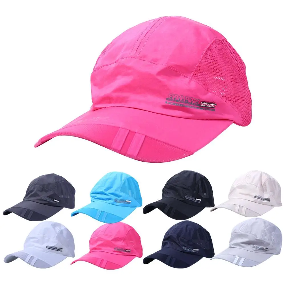 

Simple Trendy Summer Breathable Korean Style Adjustable Sport Cap Baseball Hat Quick Dry Mesh Cap Visor Cap Mesh Caps