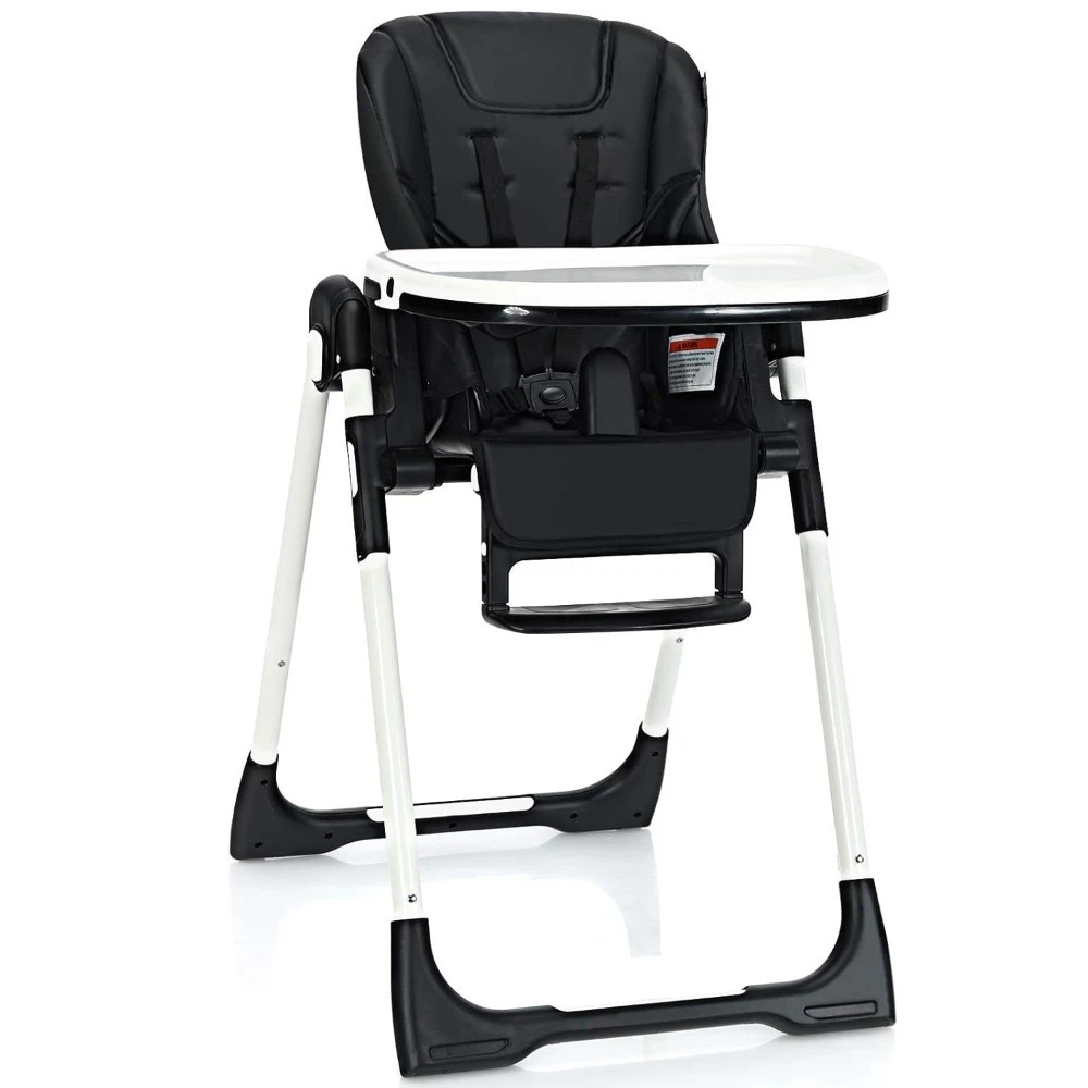 

High Chair for Babies & Toddlers, Foldable Highchair with Multiple Adjustable Backrest, Footrest and Seat Height, Removable Tray