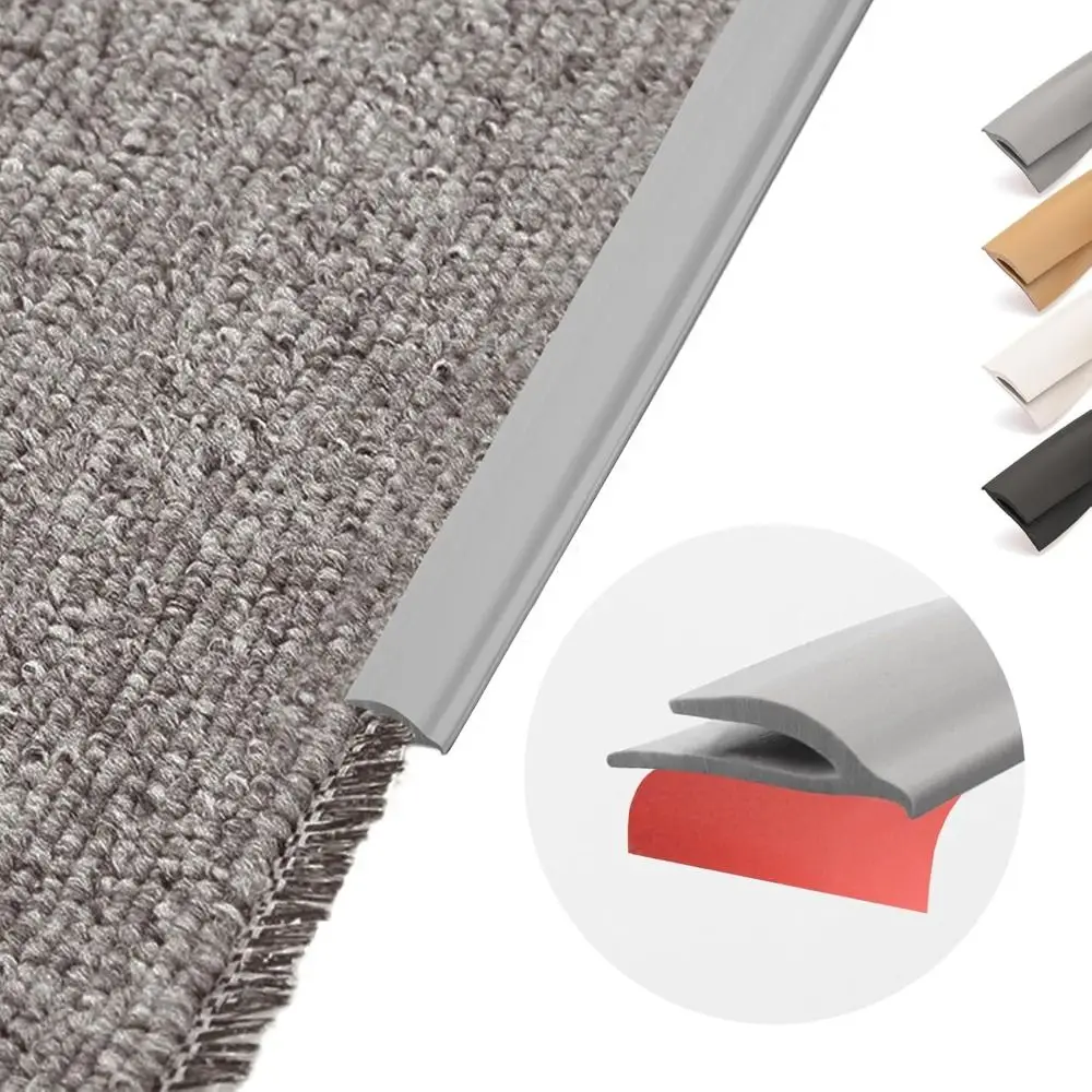 

PVC Carpet Edge Trim Strip Cuttable Flexible Floor Transition Strip Self Adhesive Safe Wood Tile Laminate Transition Cover