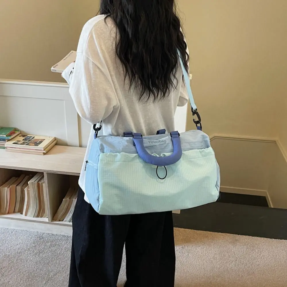 Large Capacity Travel Handbag Waterproof Multi Pocket Duffel Handheld Bag Portable Wear-resistant Gym Tote Storage Bag