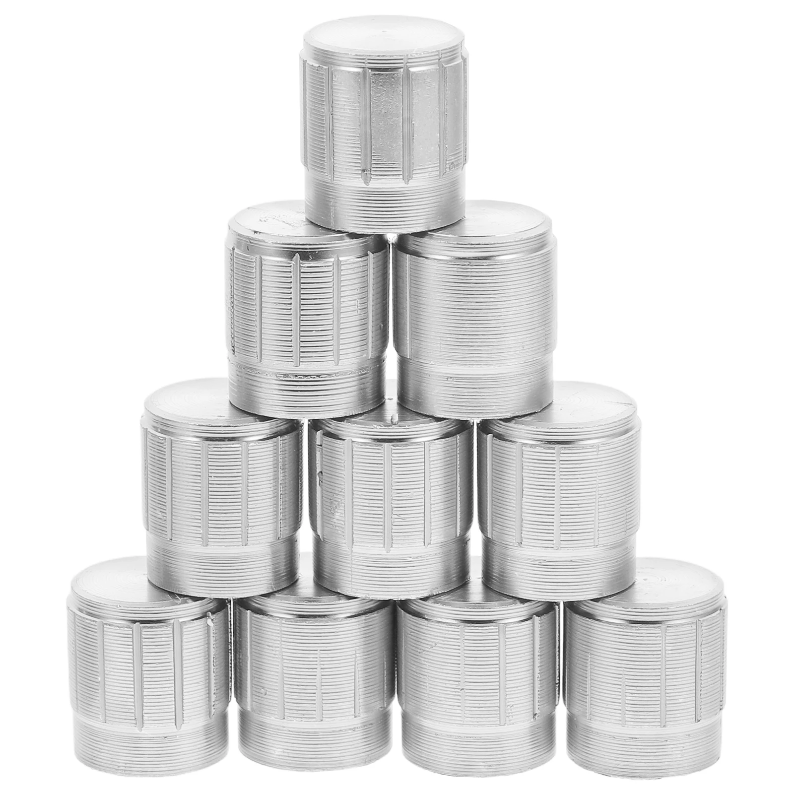 

10 Pcs Knob Electronic Control Knobs Cap Amplifier Electric Guitar Potentiometer Aluminum Alloy Bass Volume
