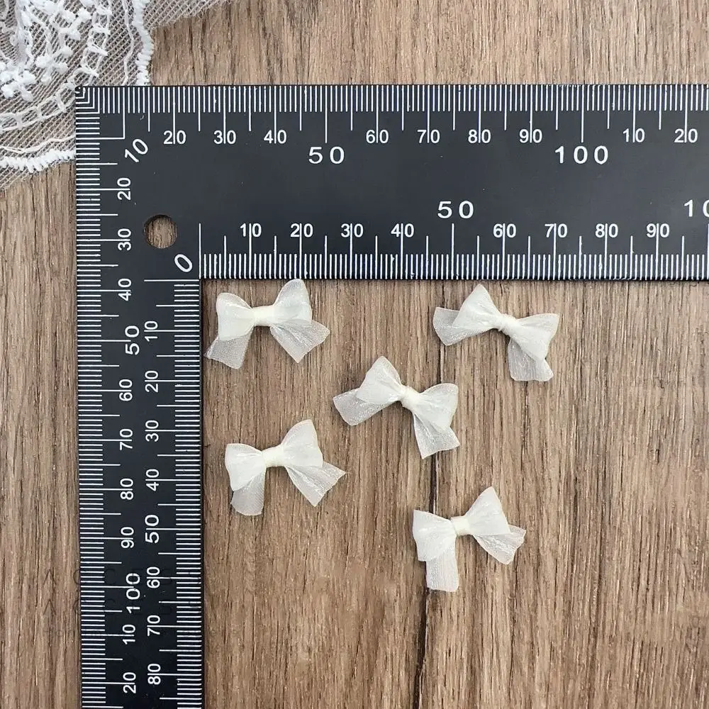 

10pcs Colorful Bow Pearlescent Yarn Bow French Elegant Charms DIY Craft Supplies Craft Decoration Nail Art Decoration