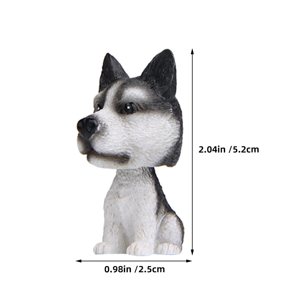 2Pcs Playful Dog Bobblehead Dashboard Ornament Handcrafted Resin Car Interior Decoration Cute Vehicle Accessory for Women and