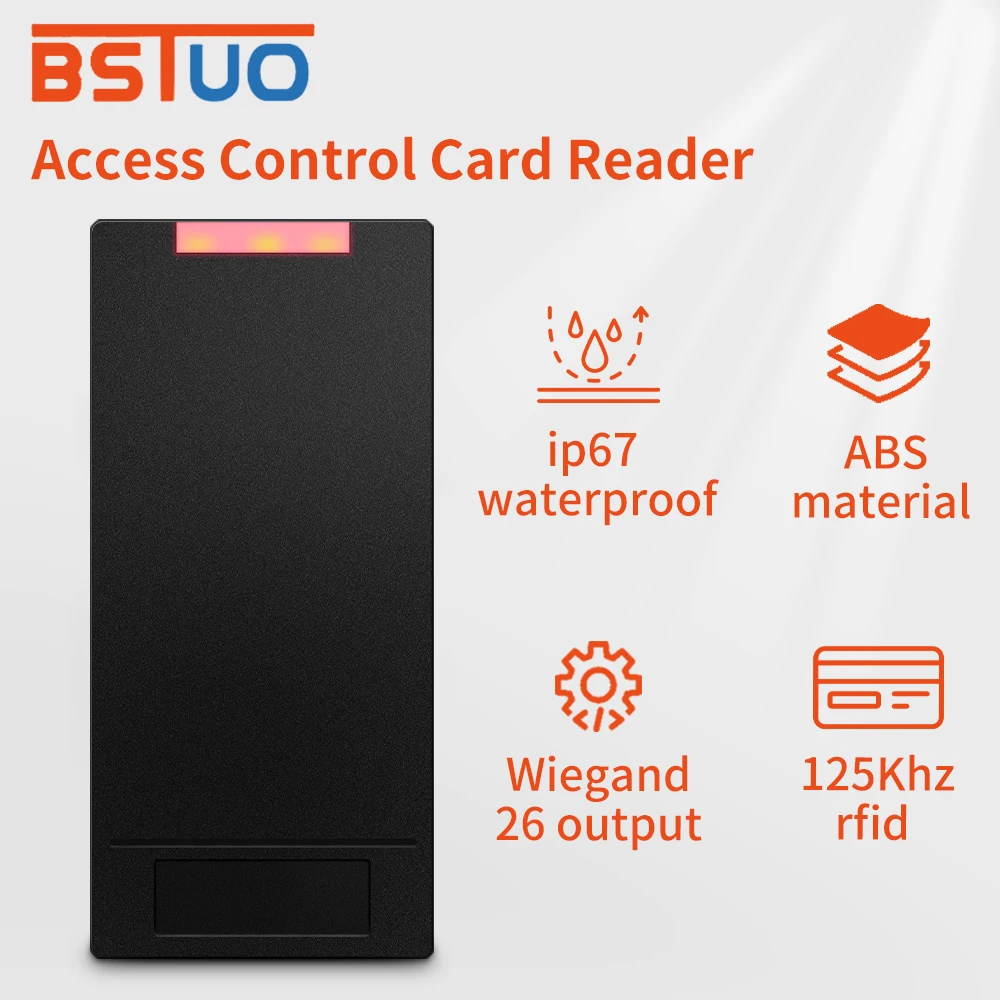 Door Access Control System Electronic 125Khz EM ID RFID Wiegand 26 Bit Contactless Smartcard Sensor Smart Card Reader Scanner