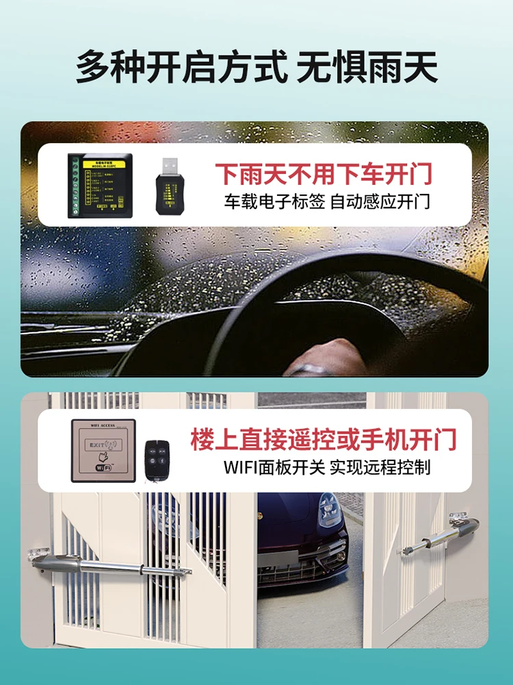 Complete set of electric door opener, automatic switch, door closer, door cover, straight arm, pull arm motor