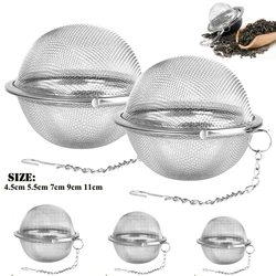 Infuseur à thé sphère en acier inoxydable, boule à épices verrouillable, passoire à maille, filtre à thé, accessoires de cuisine, 1 à 5 pièces