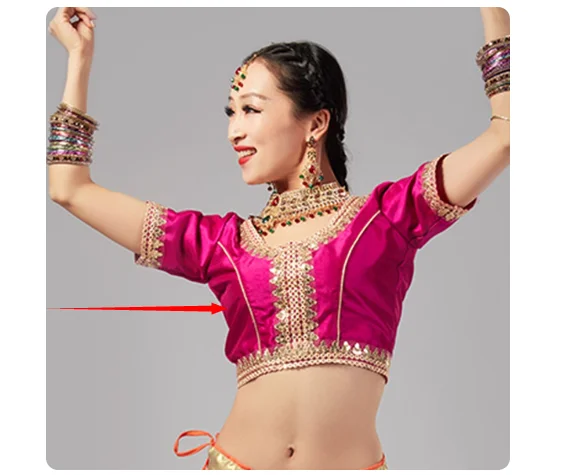 زي الرقص الهندي، النمط العرقي، الرقص الأنثوي، الرقص الشرقي، الأعلى #3