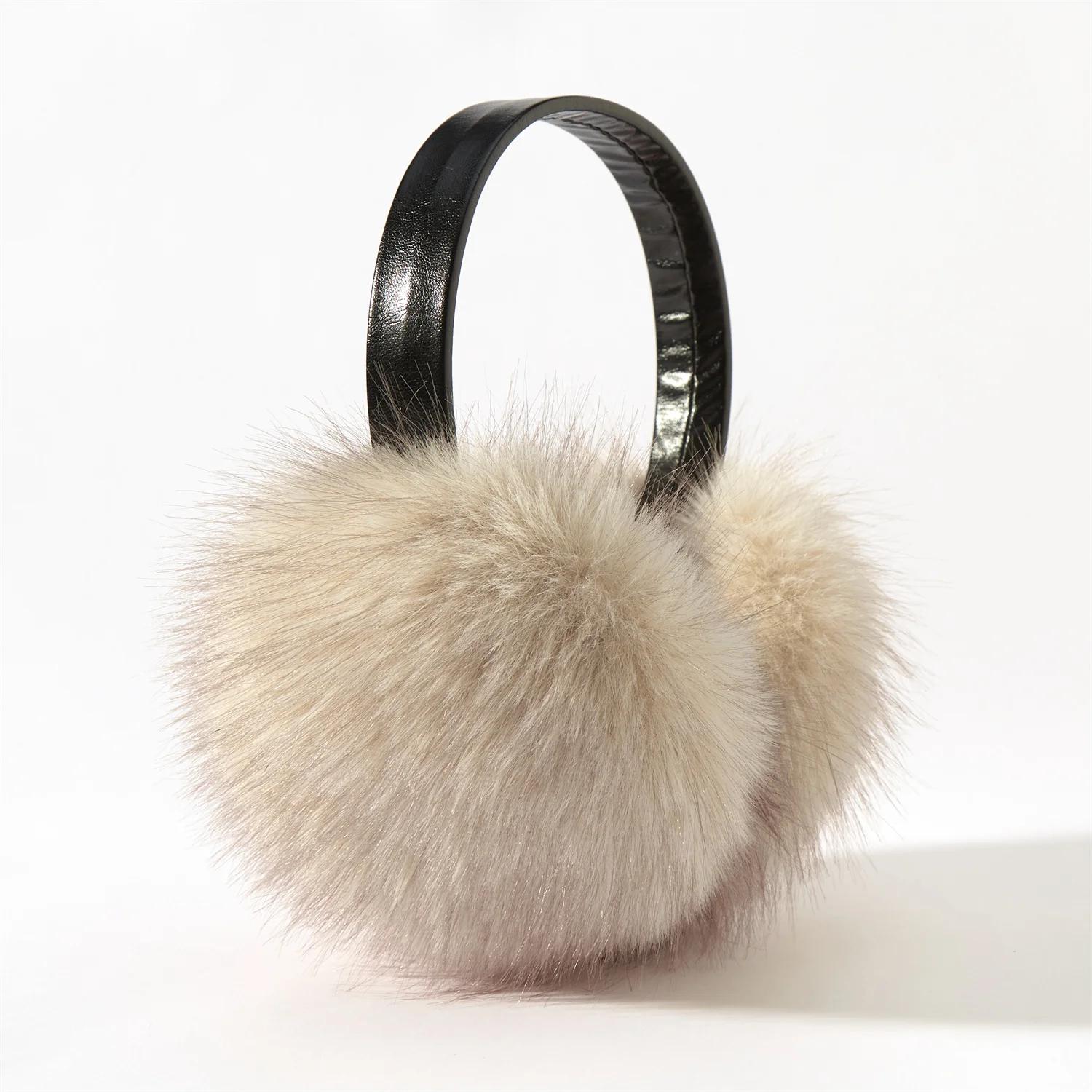 الفاخرة فو الثعلب الفراء غطاء للأذنين 2025 مبتكرة الرجعية الجلود عقال غطاء للأذنين الشتاء يندبروف الملحقات الدافئة #4