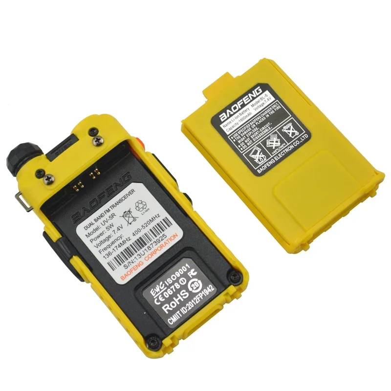 Baofeng Walkie Talkie UV-5R Dualband Two Way Radio VHF/UHF 136-174MHz & 400-520MHz FM Portable Transceiver with Earpiece