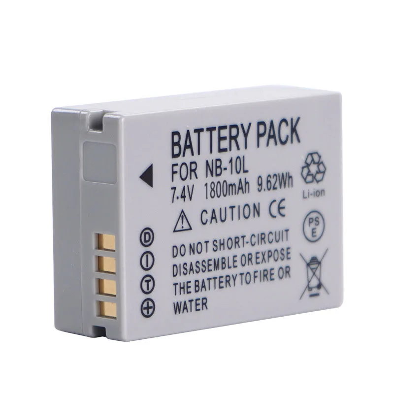 7.4V 1800mAh nb-10l NB 10L Akumulator do aparatu Canon SX40 HS SX40HS SX50 HS SX50HS G1 X G1X G15 G16 SX60 HS G3X
