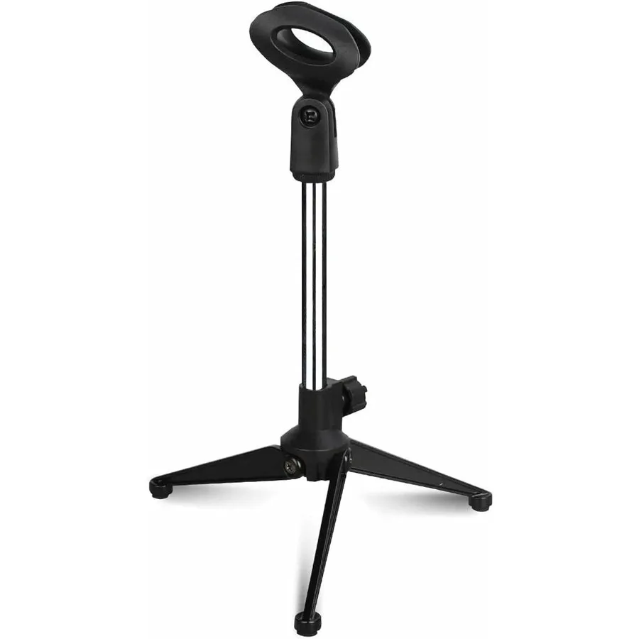 5 Core Mic Stand Desk Height Adjustable 7.512 Inch Table Tripod Microphone Holder Portable Desktop Stands Includes Universal Mi