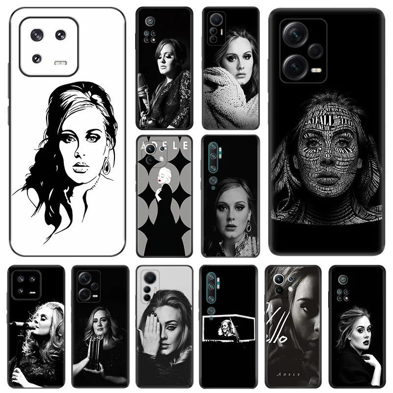 

Matte Phone Cases For Redmi 12 12c 13c Note12 Note13 Pro Cool Adele Xiaomi 13 Lite 12x 12t 12s 4G 5G Soft Black Cover