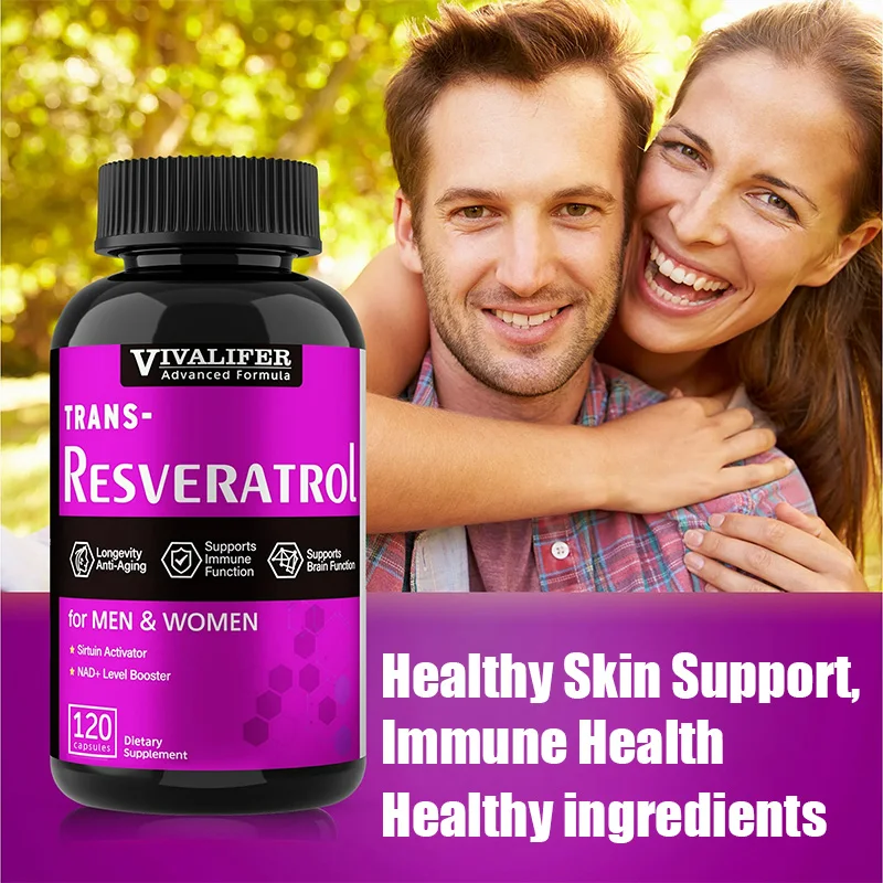 VIVALIFER Resveratrol 1240 Mg, 120 Capsules - Anti-aging, Immunity, Joint Support