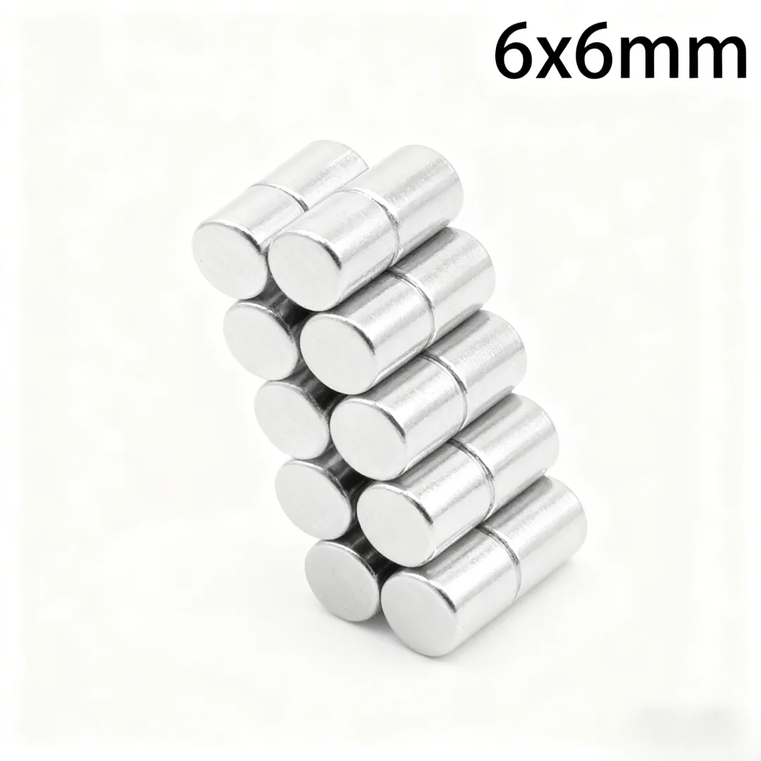 6x6mm Mini Small Round Powerful Magnetic Magnet 6x6 Strong Disc Magnets For Fridge DIY Building Scientific Craft Education 6*6