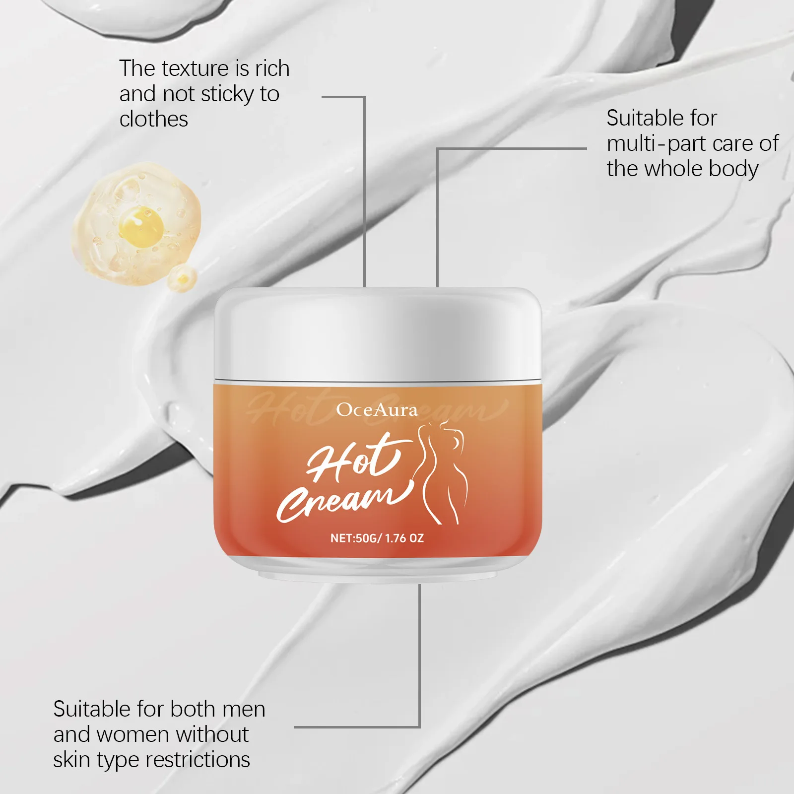 Body Nourish Cream Improve Relaxation Enhance Elasticity Firm Skins Relieve Roughness Lasting Fragrance Body Moisturizing Cream