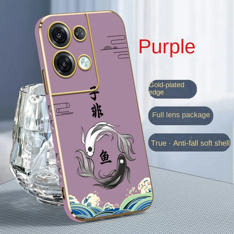 Funda de teléfono Sub no Fish para Oppo Reno 10 Z 8T 8 7 7Z 6Z 6 5 5K Reno 4 3 2F 2Z 2 4F 4Z 3 5F Lite Pro Plus Chuang Tzu Taoism Cover