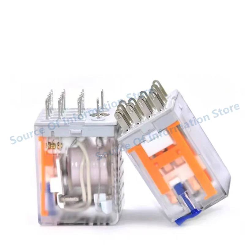 5Pcs DRM570024LT Weidmuller 7760056097 DC24V 14 Pin 4CO 5A Electromagnetic Intermediate Relay with Diode & Manual Test Switch