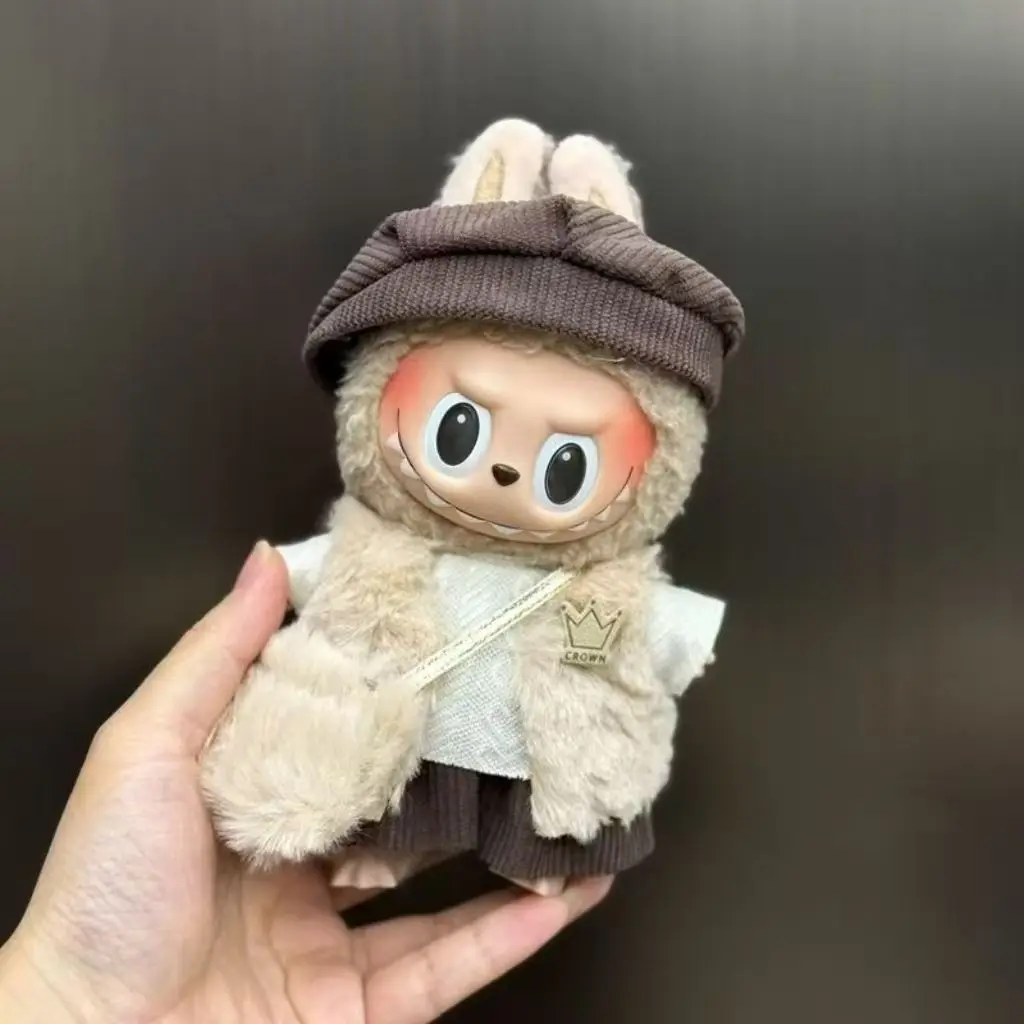 Ropa Labubu, accesorios de atuendo para Corea Kpop EXO 17cm Labubu V2 V1, ropa de muñeca Idol de peluche, accesorios de muñeca de tendencia de ocio