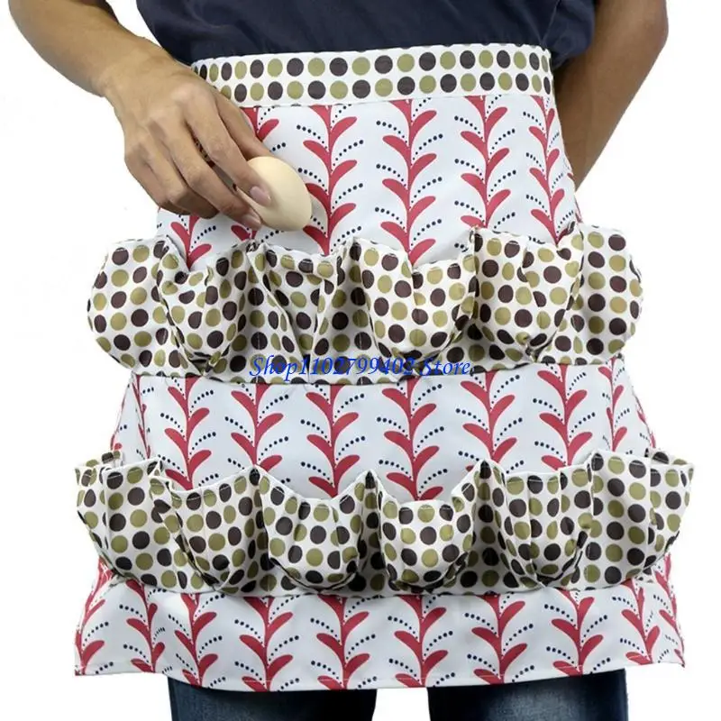 547F Egg Baskets Holder Apron for Duck Quail Eggs Egg Collecting Apron Chicken Egg Collecting Apron 10 Deep Pocket