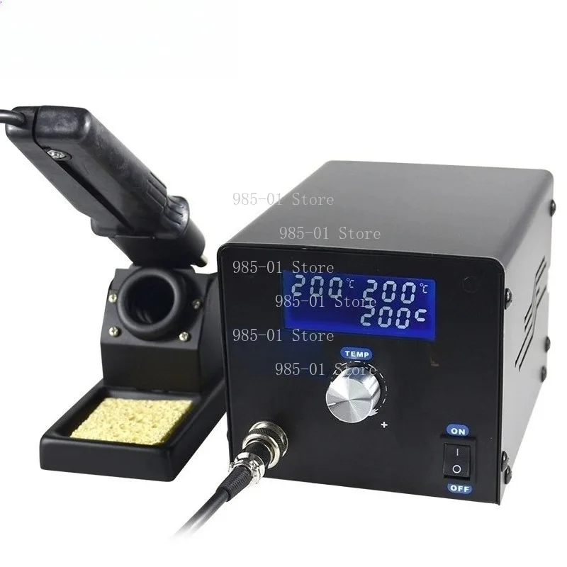 Large Screen Intelligent Digital Display Soldering Station, 100W Constant Temperature Double-Headed Soldering Iron Clip