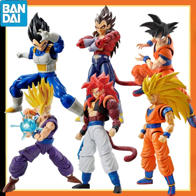 Bandai Genuine Frs Dragon Ball Son Goku Son Gohan Vegeta Frieza Super Saiyan Anime Action Figure Doll Assembly Model Toys Gift