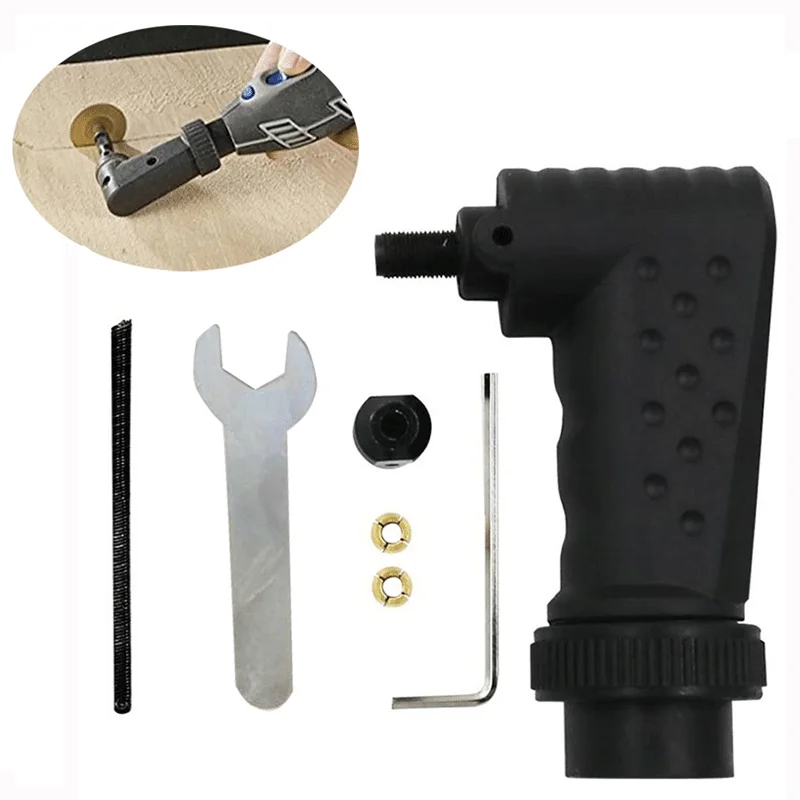  Grinder Adapter Kit 90 Degree Rotary For Dremel Tool Right Angle Converter Attachment Grinding Accessories Hand Tool