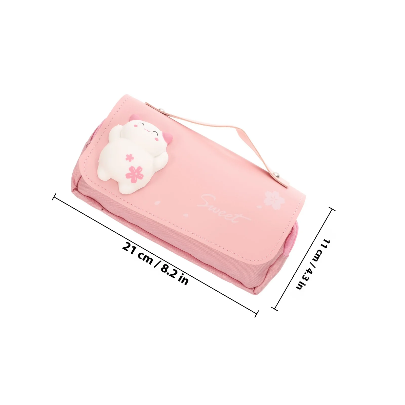 مقلمة كرتونية محمولة متعددة الاستخدام بسحاب كبير وحقيبة ضغط كاواي لحقيبة الضغط