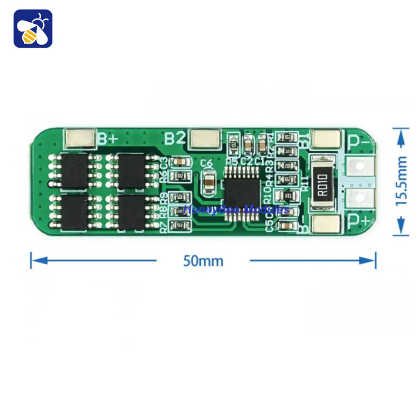 Lithium Battery Protection Board, Anti-sobrecarga, Overdischarge Peak, 10A Overcurrent Protection, 11.1V, 12.6V, 3 Series, 12V, 18650