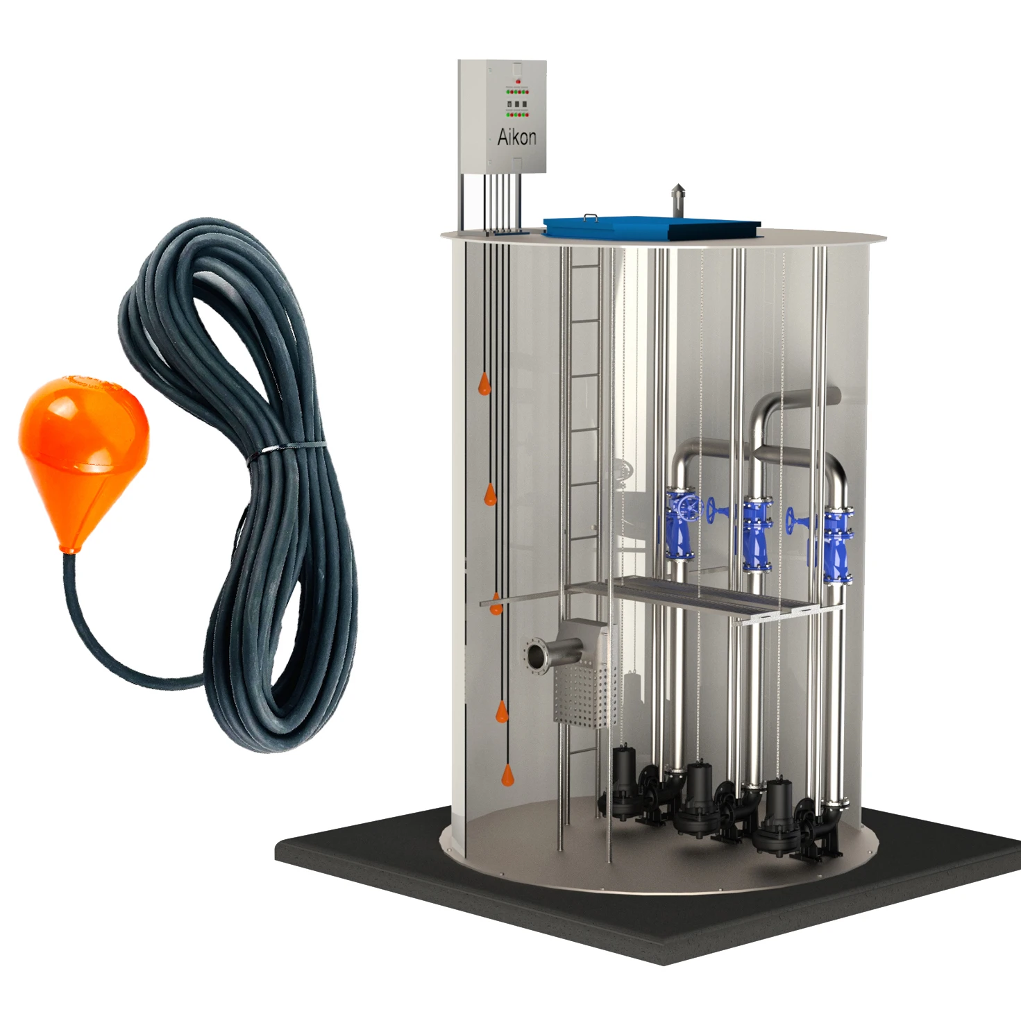 Multiple Floats RS485 Electronic ABS Ball Float Waste Water Level Sensor for Borehole