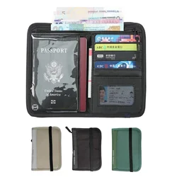 Waterproof Passport Holder Travel Wallet Multifunctional Small Credit Card Wallet Storage Bag Portable Document Storage Bag