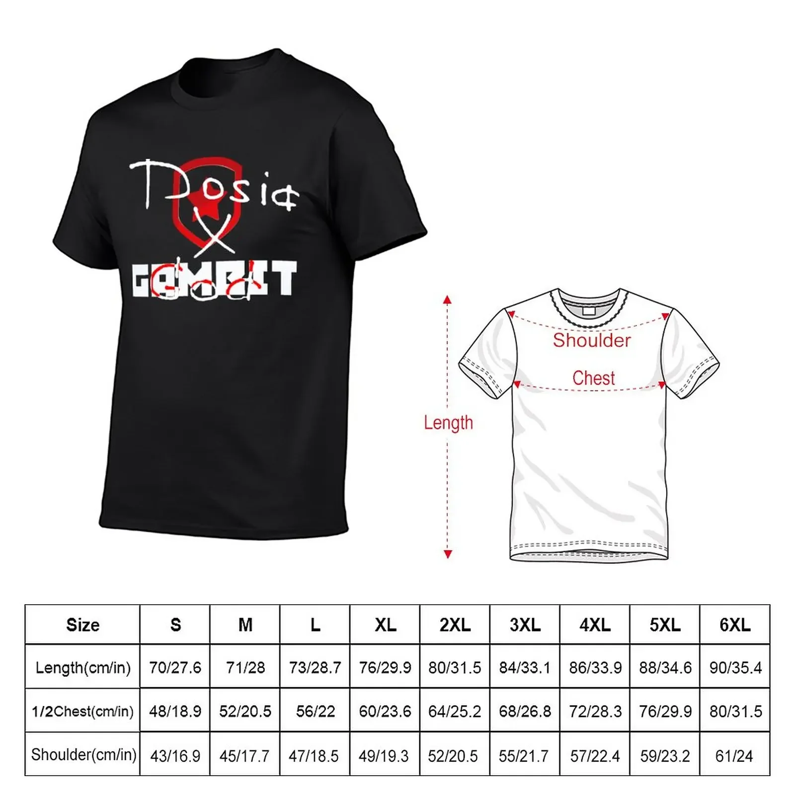 New GambiIte Dosia | CS:GO Pros T-Shirt Heavyweight T Shirts Plus Size Tops Custom T Shirts Summer Top Fitted T Shirts For Men