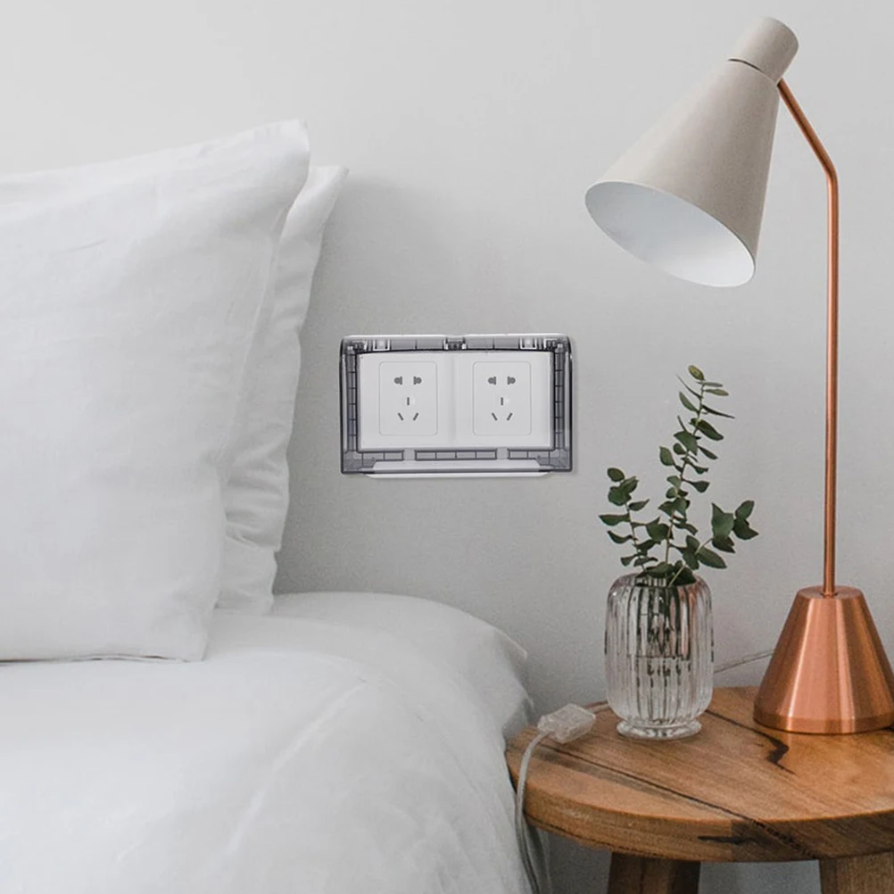 3 قطعة منفذ مقاوم للماء أكريليك 86 نوع موقف مزدوج للحمام المطبخ في الهواء الطلق مقبس كهربائي حامي سبلاش