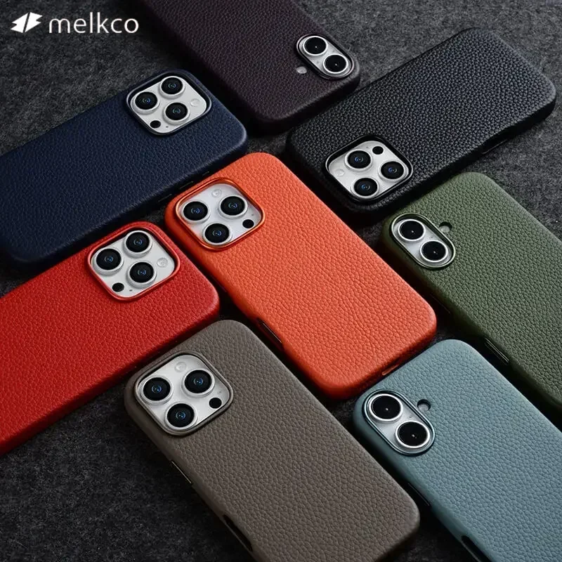 

Чехол Melkco из 100% натуральной кожи для iPhone 16 Pro Max 16 Plus, магнитные чехлы, роскошный защитный чехол премиум-класса из воловьей кожи для iPhone 16,