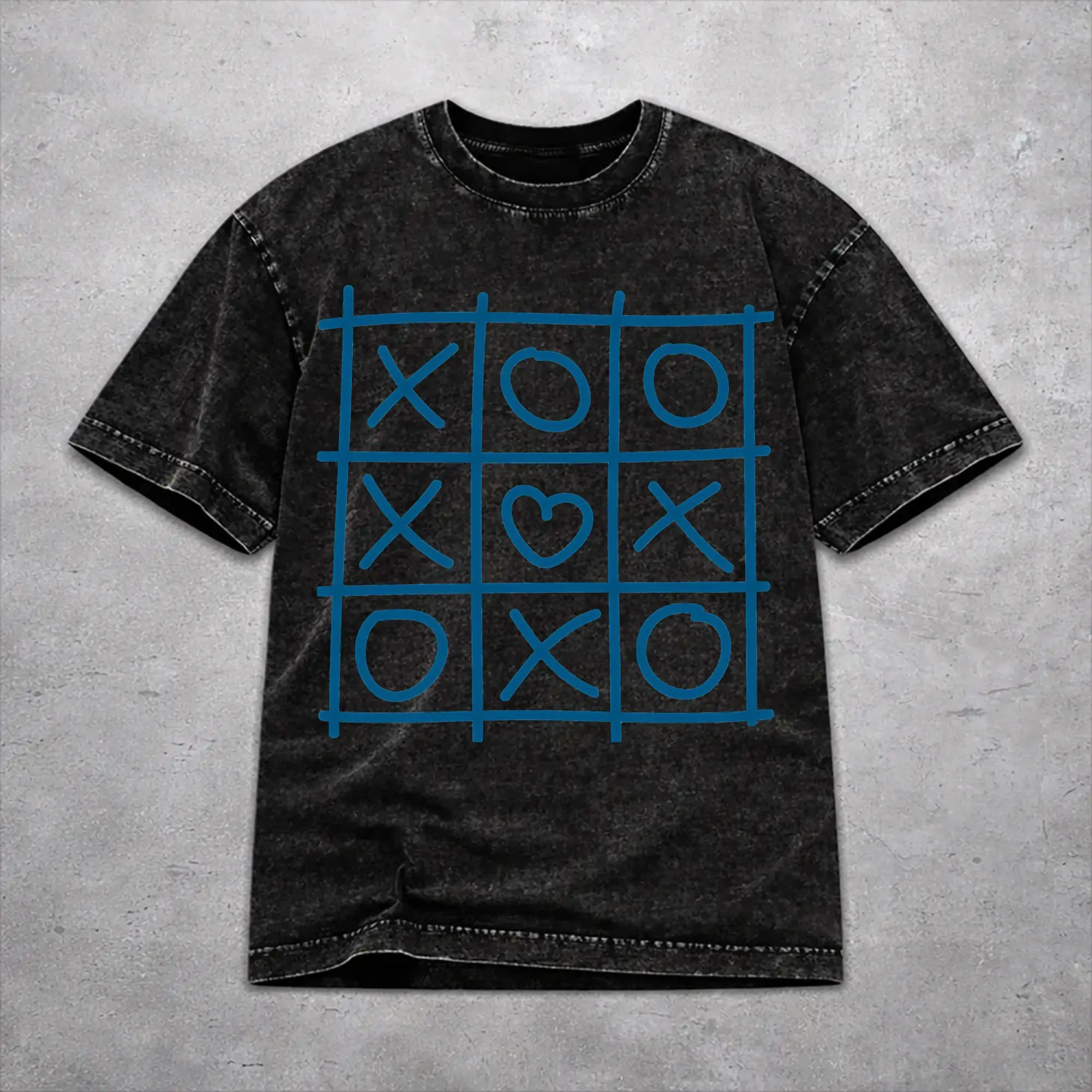 Harajuku Washed Shirts Tic Tac Toe Merch Vintage T-Shirts Harajuku  Streetwear Short Sleeve Summer Tee Shirt