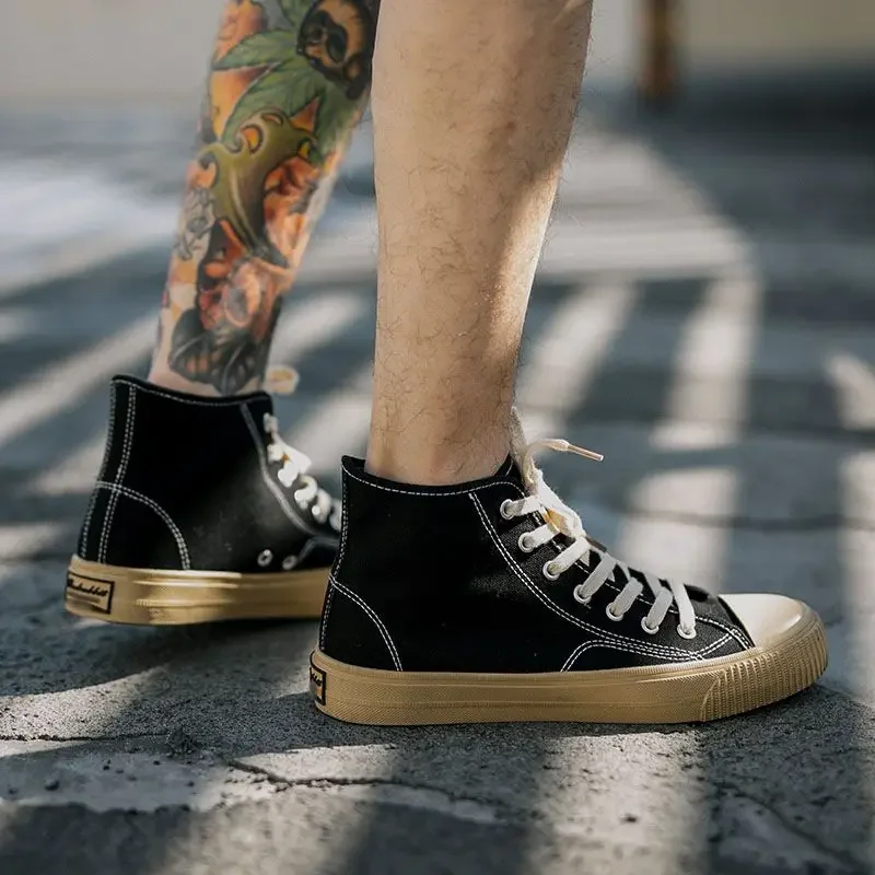 Vulcanize scarpe per uomo primavera autunno Sneakers uomo High Top Retro 2024 nuovi arrivi comodi prodotti doganali Social