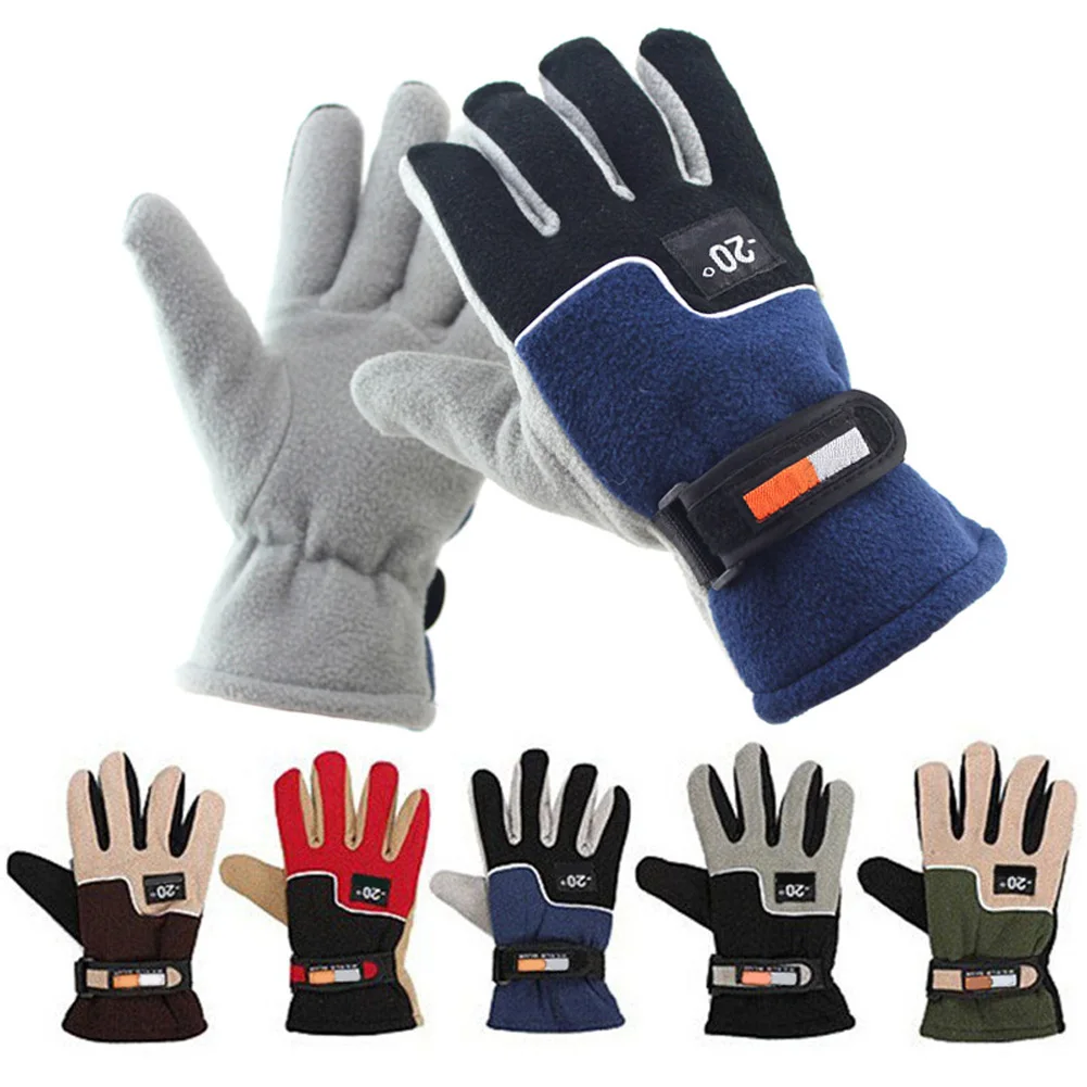 

Warm Fleece Cycling Gloves Windproof Snow Gloves Thermal Motorcycle Gloves Cold Weather Gloves for Cycling Skiing Snow Sports
