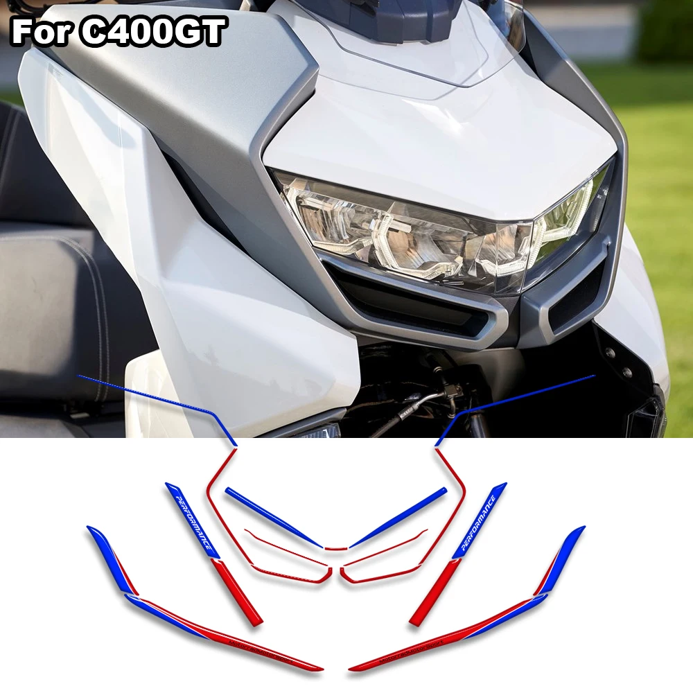 

For BMW C400GT C 400 GT C400 NEW Motorcycle Front Face stickers Side Fairing panel decals 3D Gel decoration kit