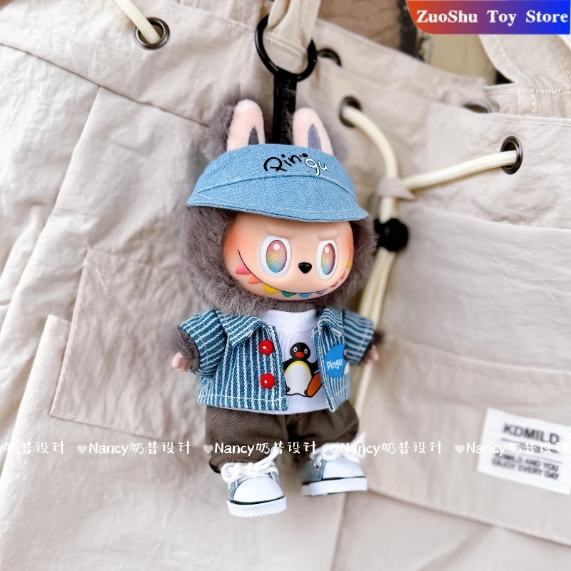 

Labubu Doll Clothes 15/17cm Baby Clothes Big Into Energy Fashion Pingu Set Kawaii V1 V2 V3 Doll Clothing Accessories No Dolls
