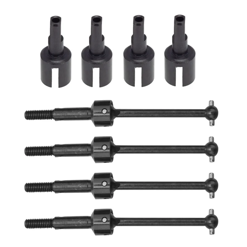 8Pcs Metall Antriebswelle CVD und Getriebe Joint Cup Differential Tasse für Tamiya TT01 TT02 TT-01 1/10 RC Auto upgrade Teile